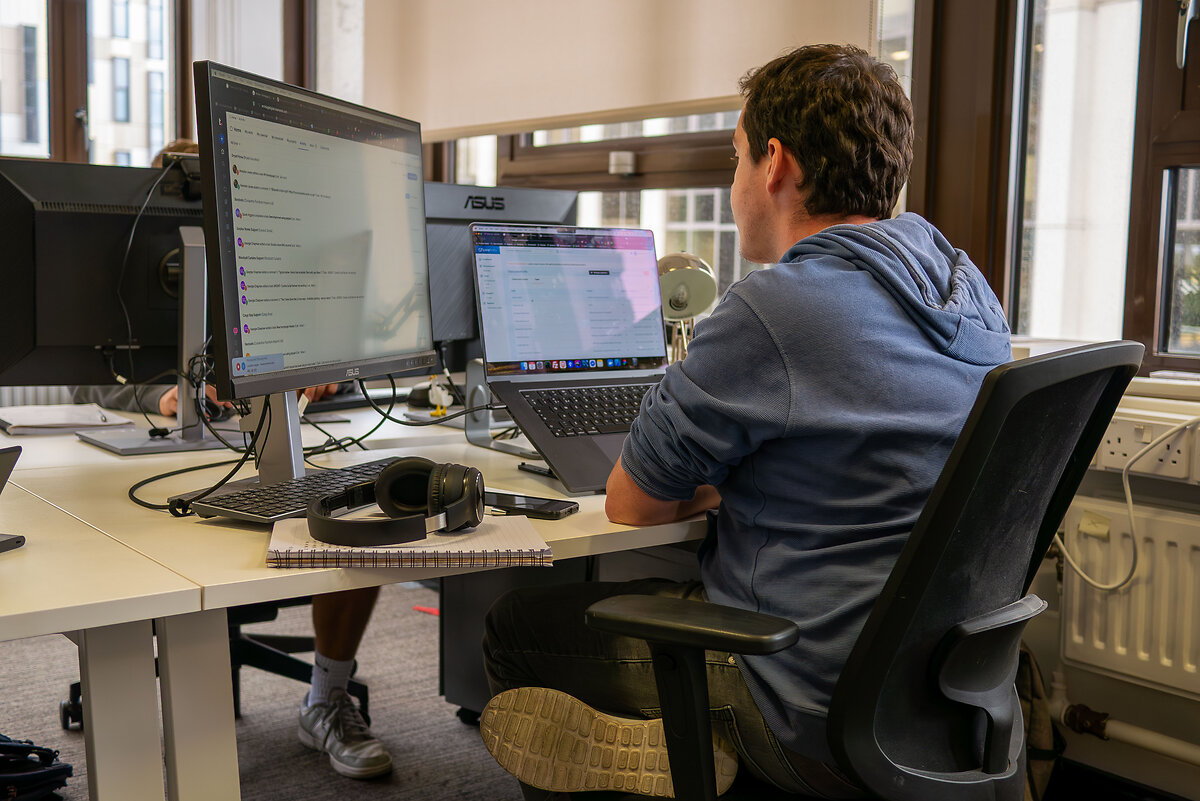 Employees working in an office