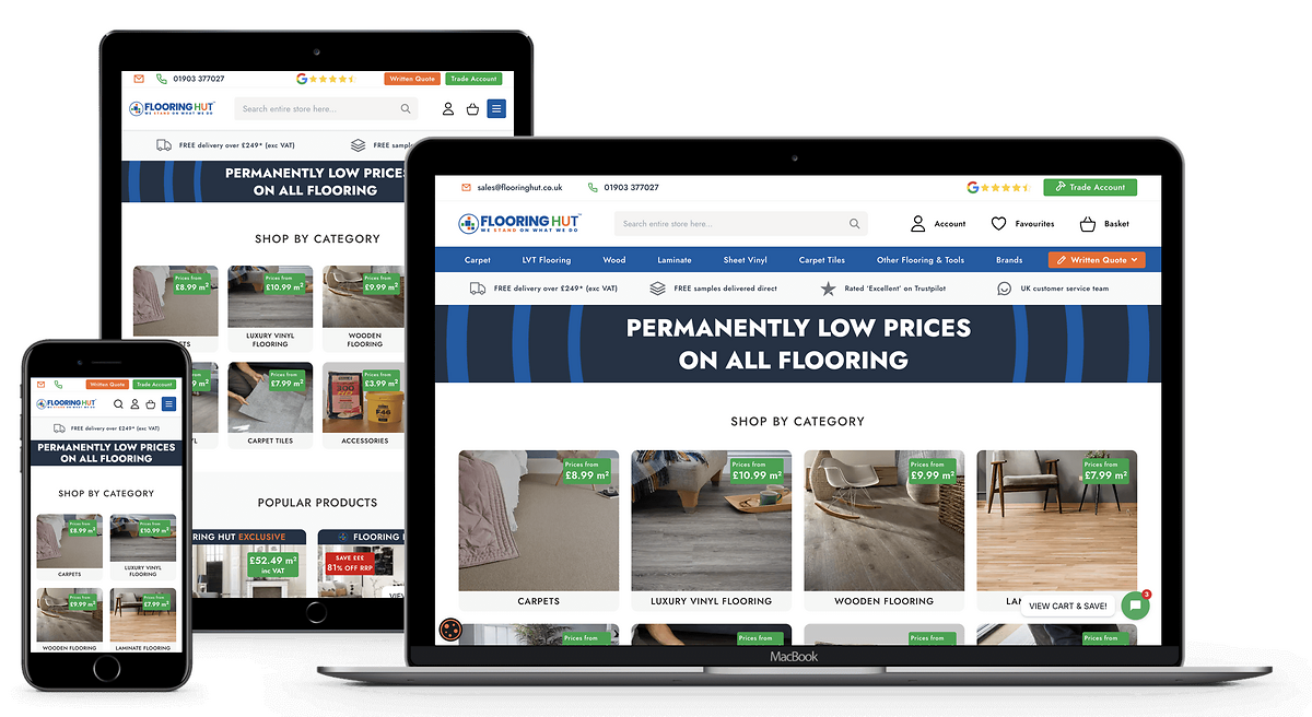 Flooring hut 3 devices responsive site