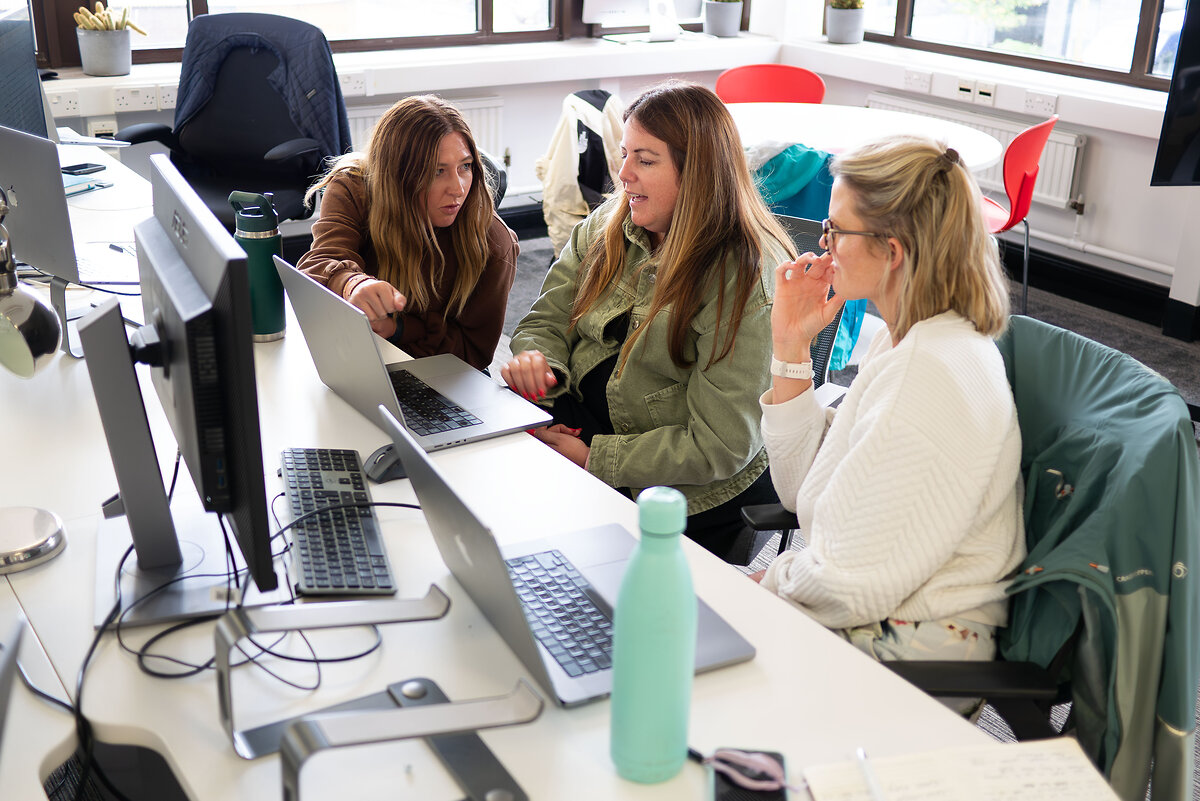 Women working on computer