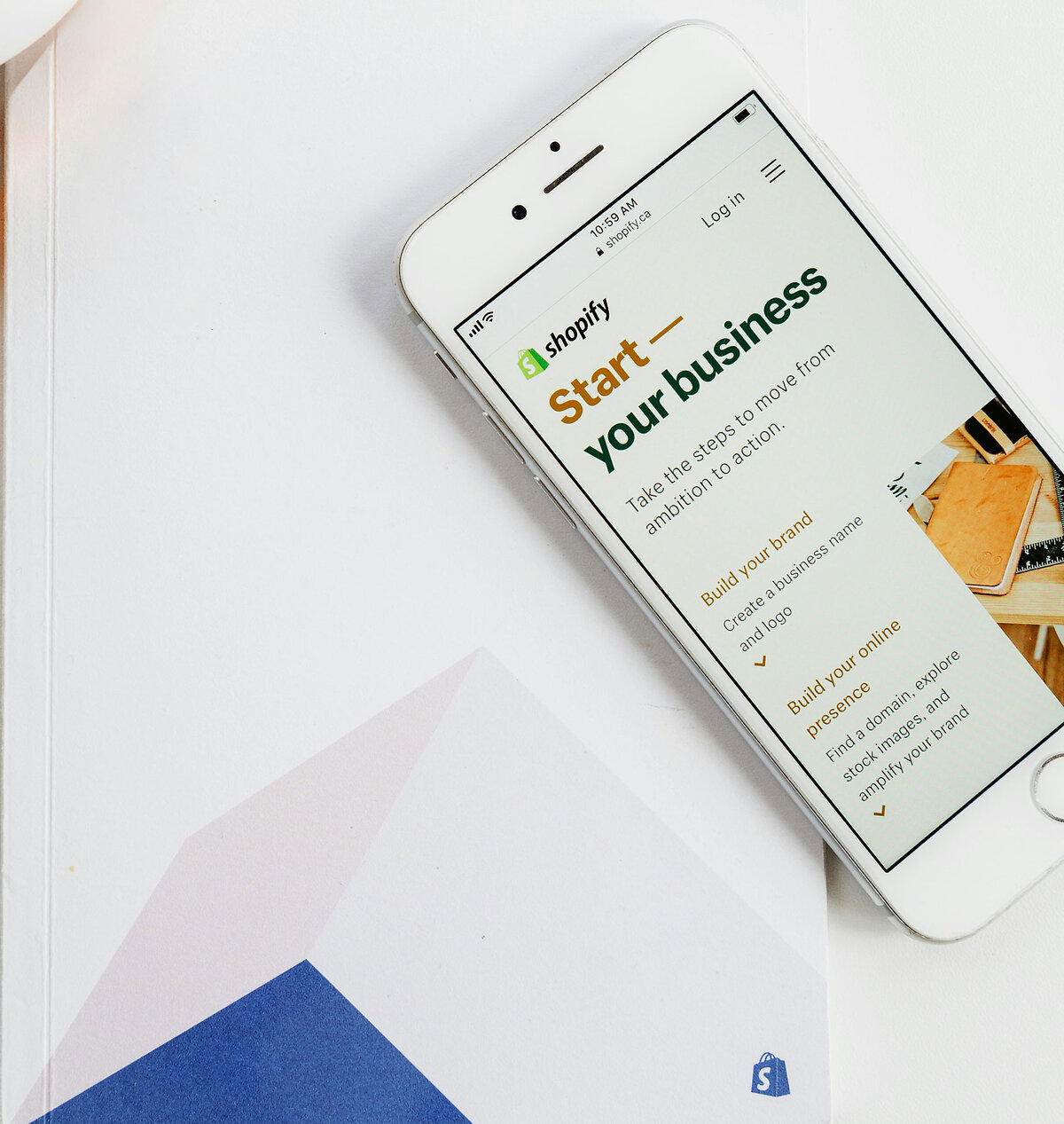 Mobile phone with Shopify Login