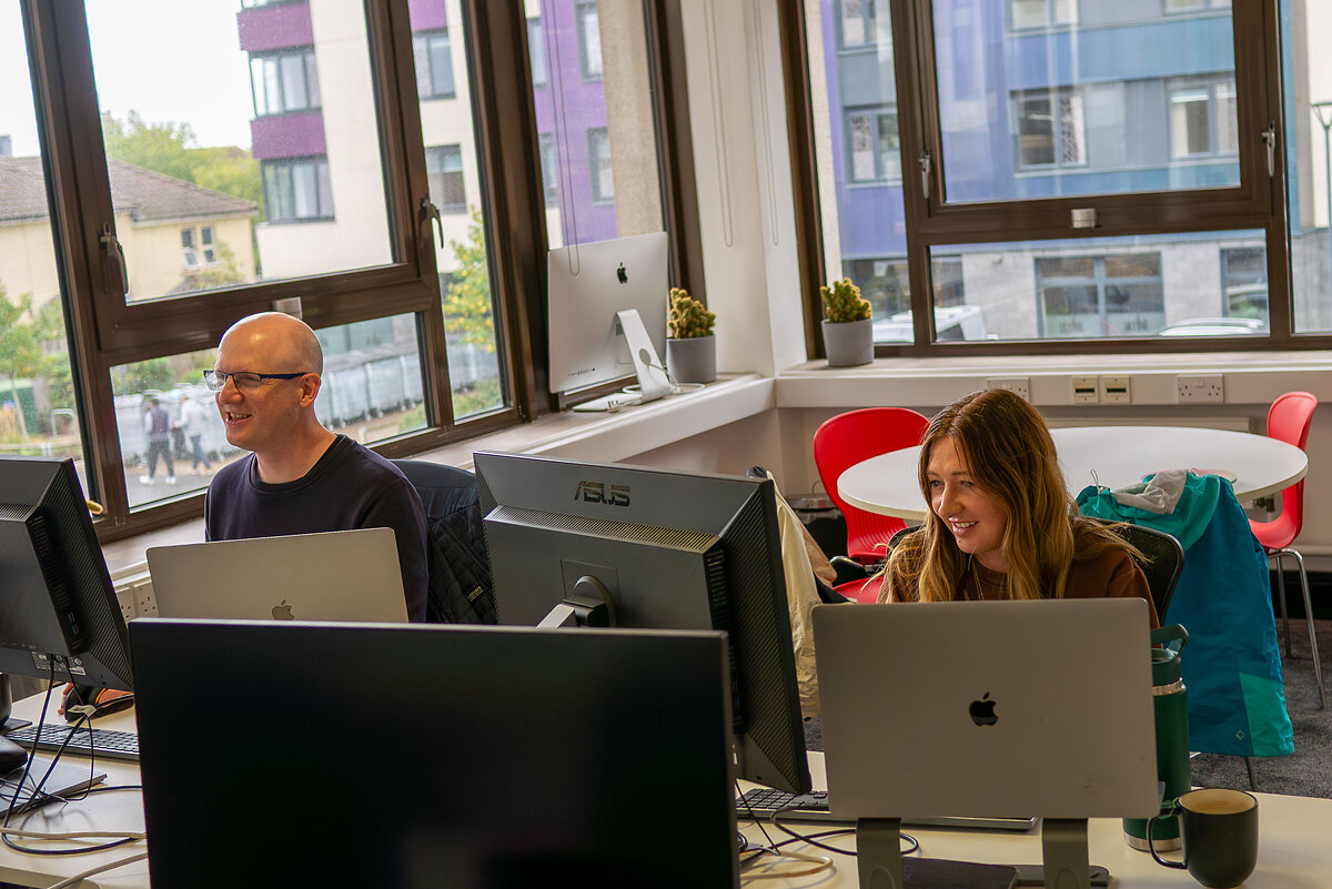 Employees working in an office