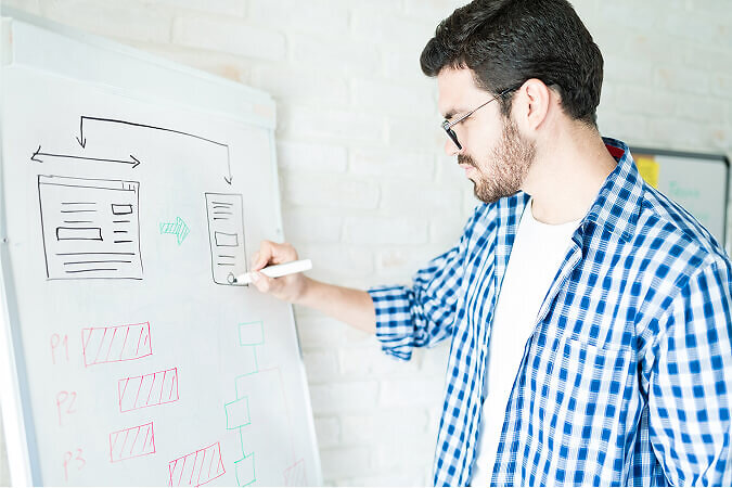 Headless designer drawing