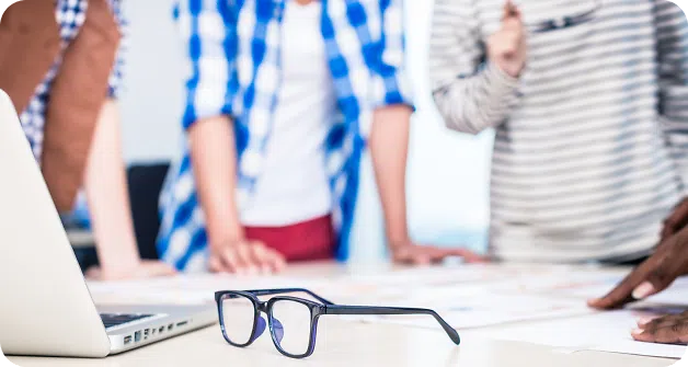 Eye Glasses On Table