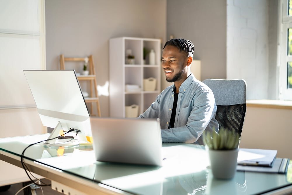 Man at computer