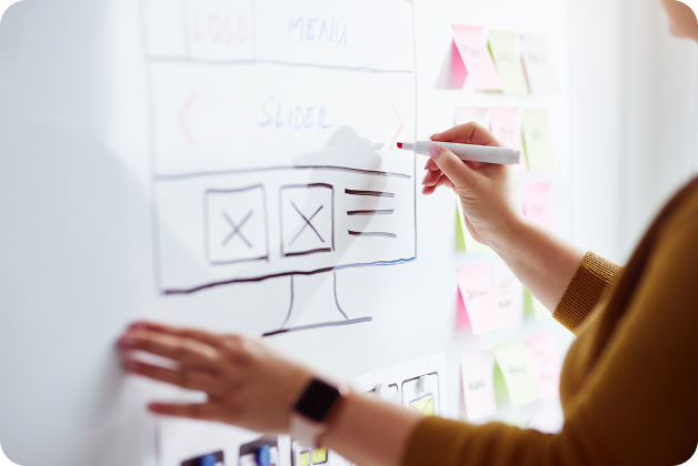Slider design on whiteboard