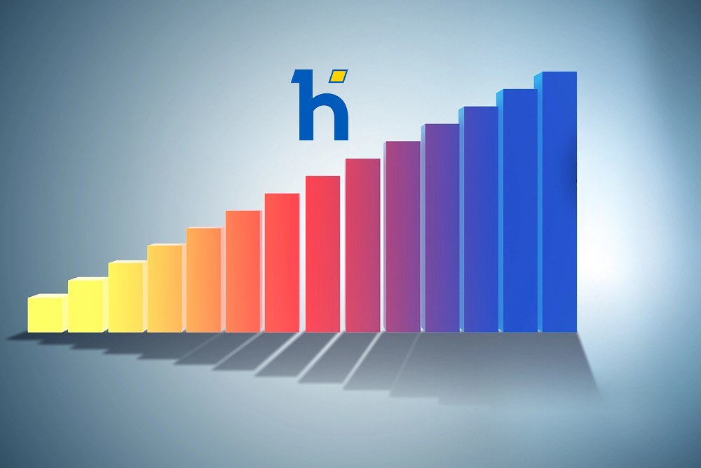 Hyvä trending up graph