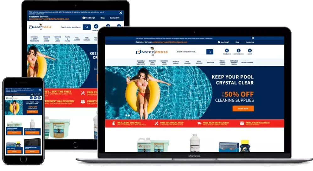 1st Direct Pool Website Portfolio
