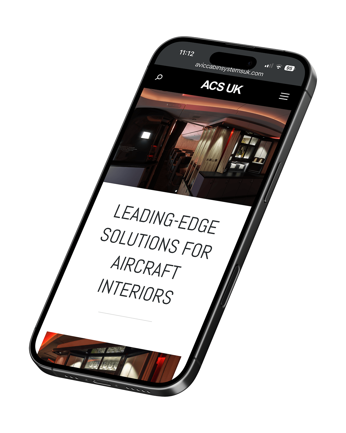 ACS-UK Website on a Mobile Device