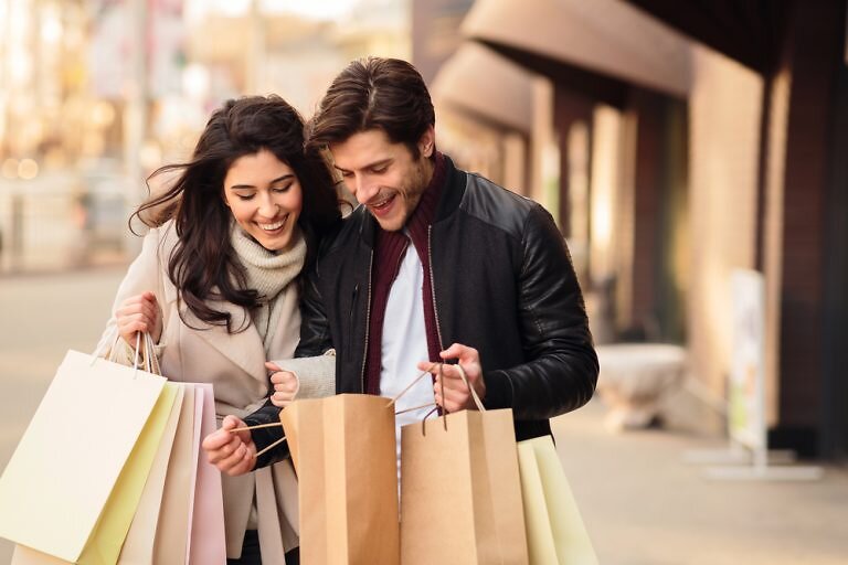 Couple shopping