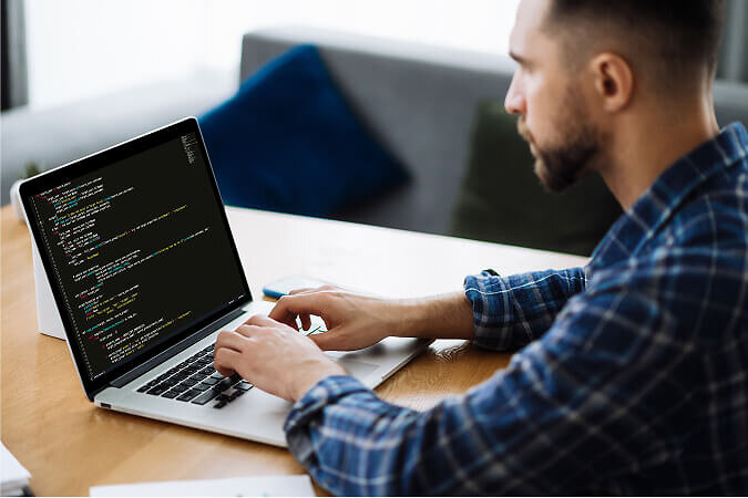 Developer coding