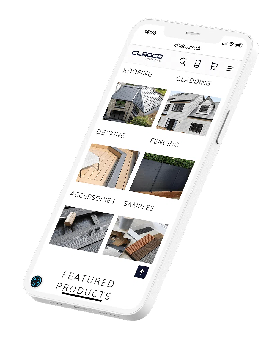Mobile phone showing category page