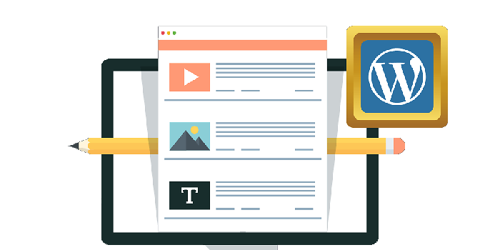 Cartoon of WordPress design