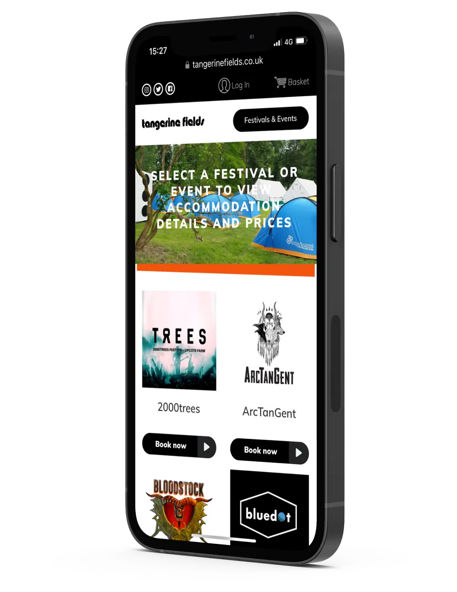 Tangerine Fields PLP on mobile