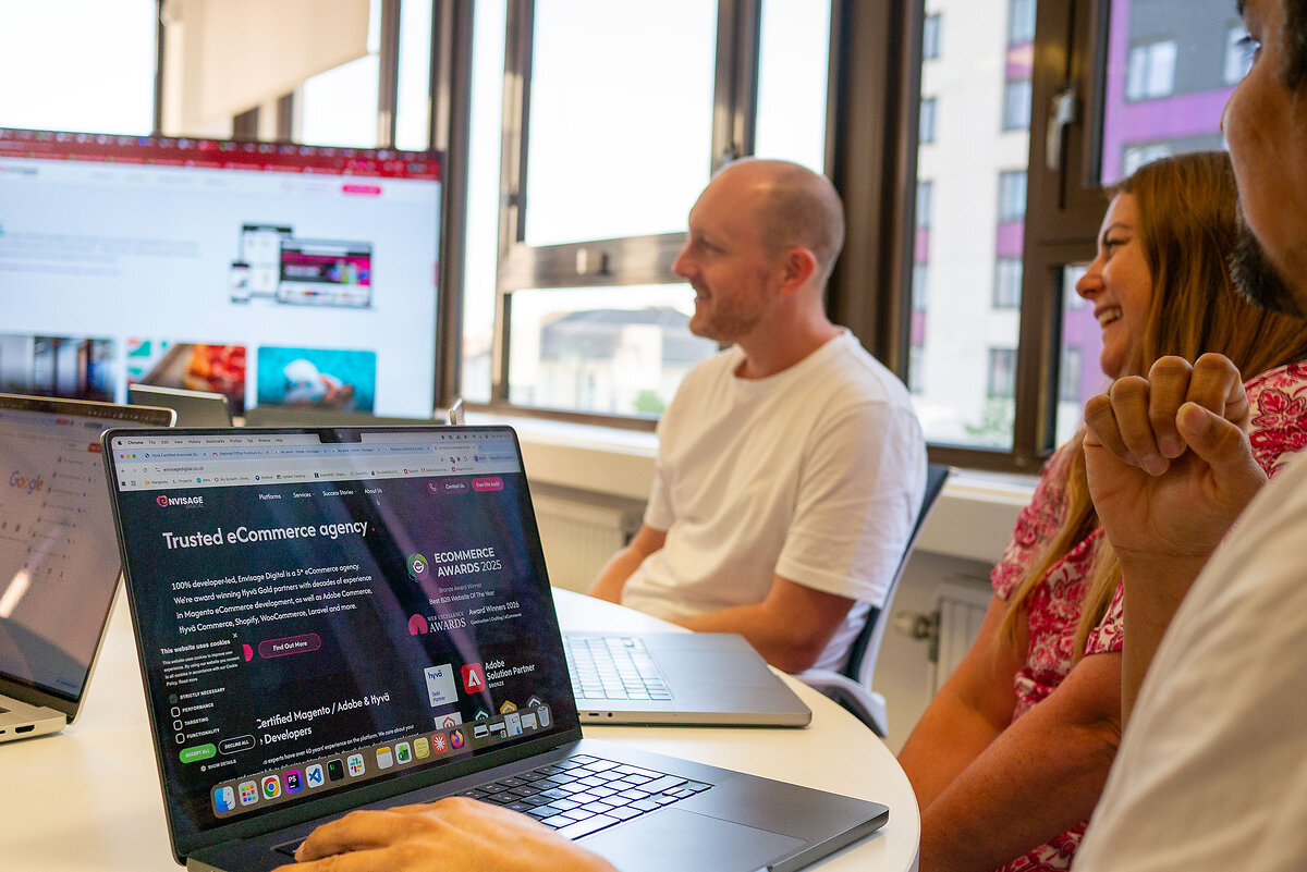 Team discussing a project