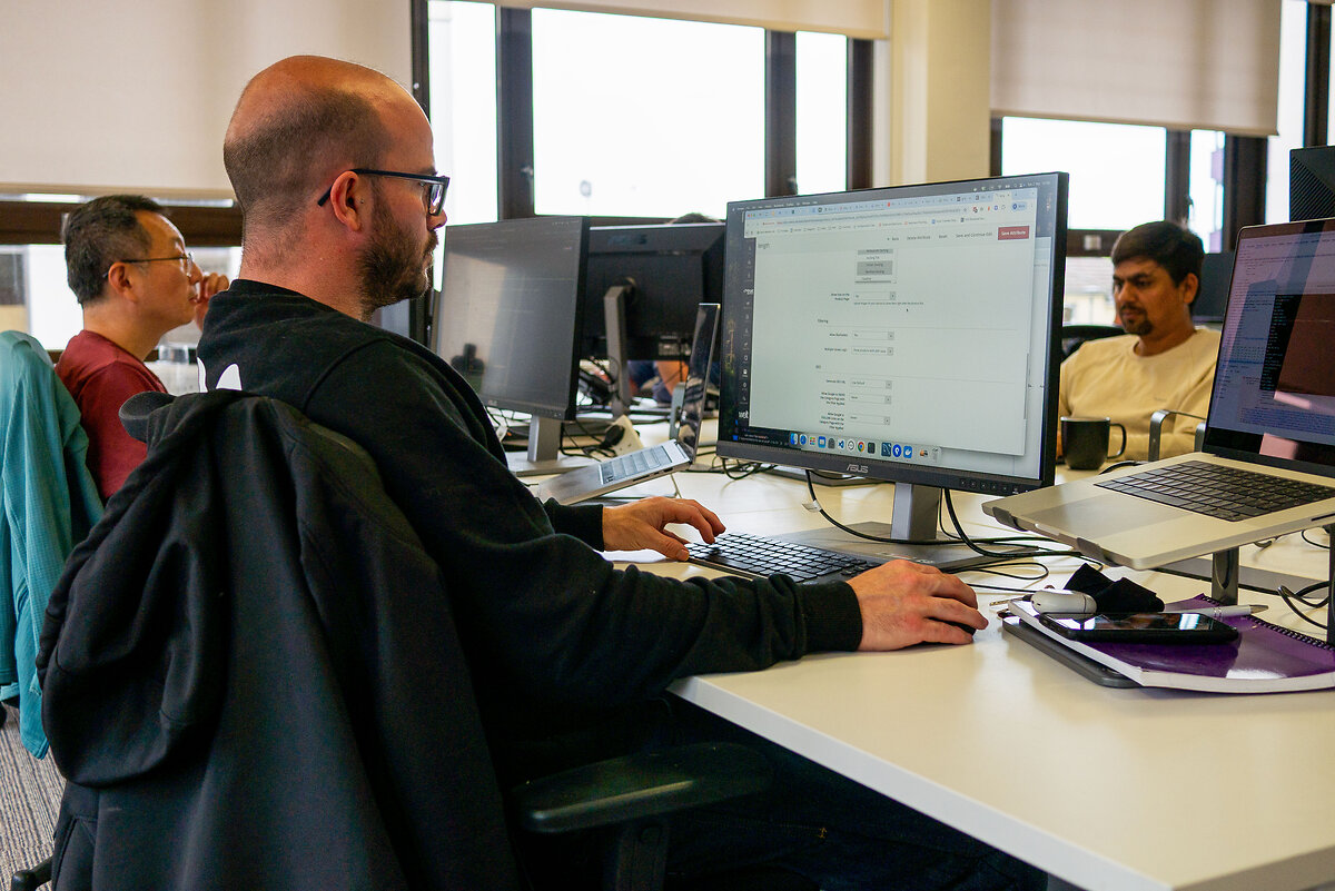 Employees working in an office