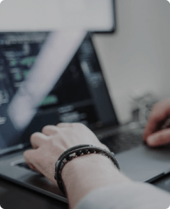 Developer working on code