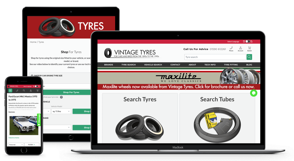 Responsive Screens For Vintage Tyres