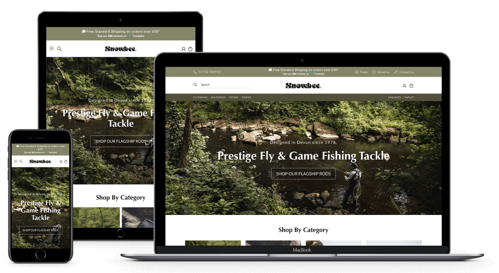 Snowbee Responsive Site On Different Devices