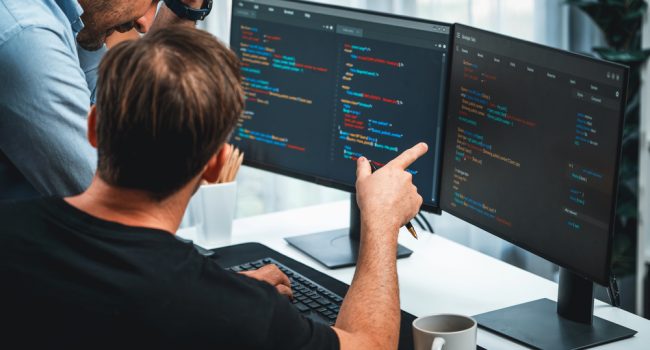 Developers Discussing Code