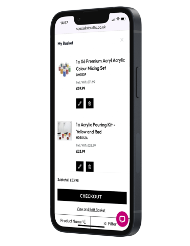 Specialist Crafts Checkout Page On Mobile